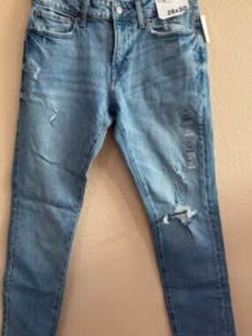 Men's Distressed Light Blue Jeans